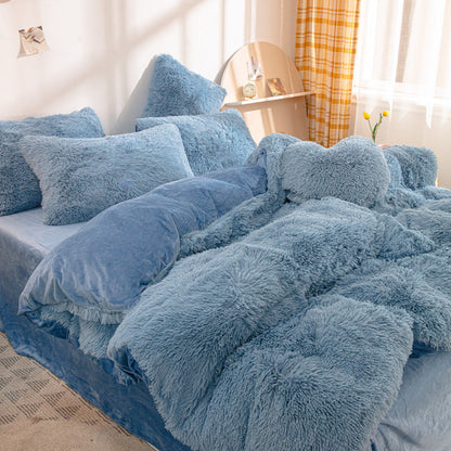 🎁[winter gift]🛏️Winter Warm Plush Bedding 4-Piece Set✨