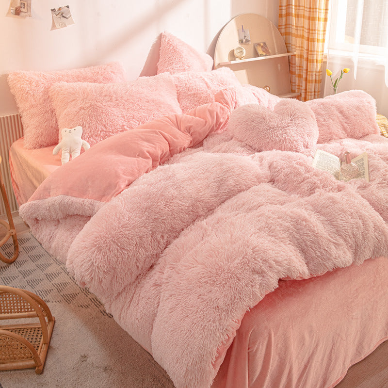 🎁[winter gift]🛏️Winter Warm Plush Bedding 4-Piece Set✨