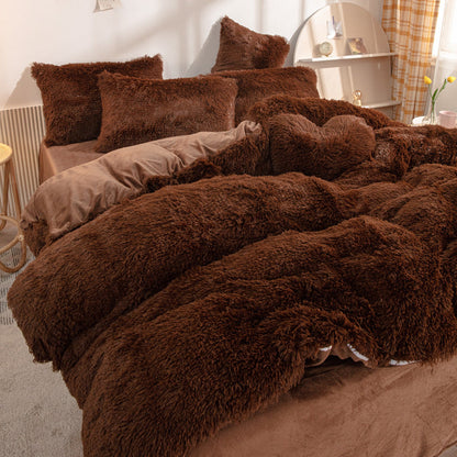 🎁[winter gift]🛏️Winter Warm Plush Bedding 4-Piece Set✨