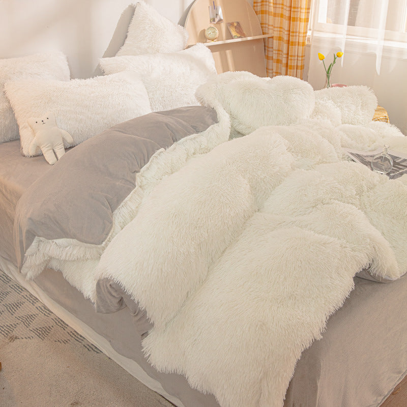 🎁[winter gift]🛏️Winter Warm Plush Bedding 4-Piece Set✨