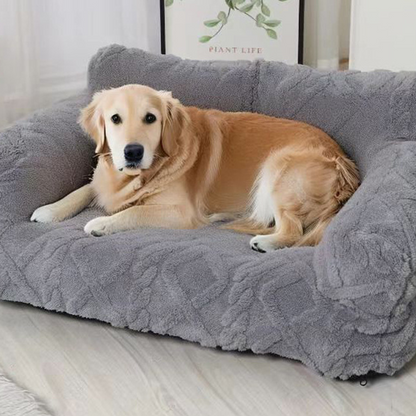 💎Plush Calming Pet Sofa Bed – Raised Rim, Removable Cover & Non-Slip Bottom for Cats & Dogs