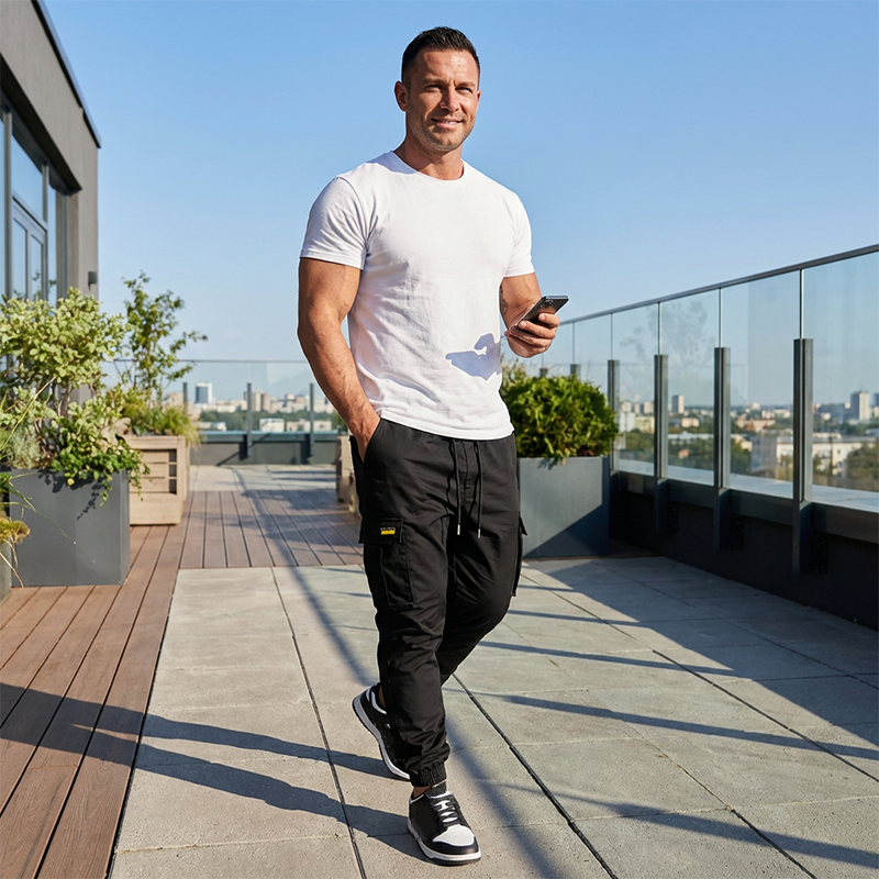 👖🌿Men's Casual Cargo Trousers with Drawstring🔥