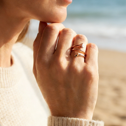 💞Valentine's Day Special Offer!✨Adjustable Spiral Heart Copper Ring💓💍