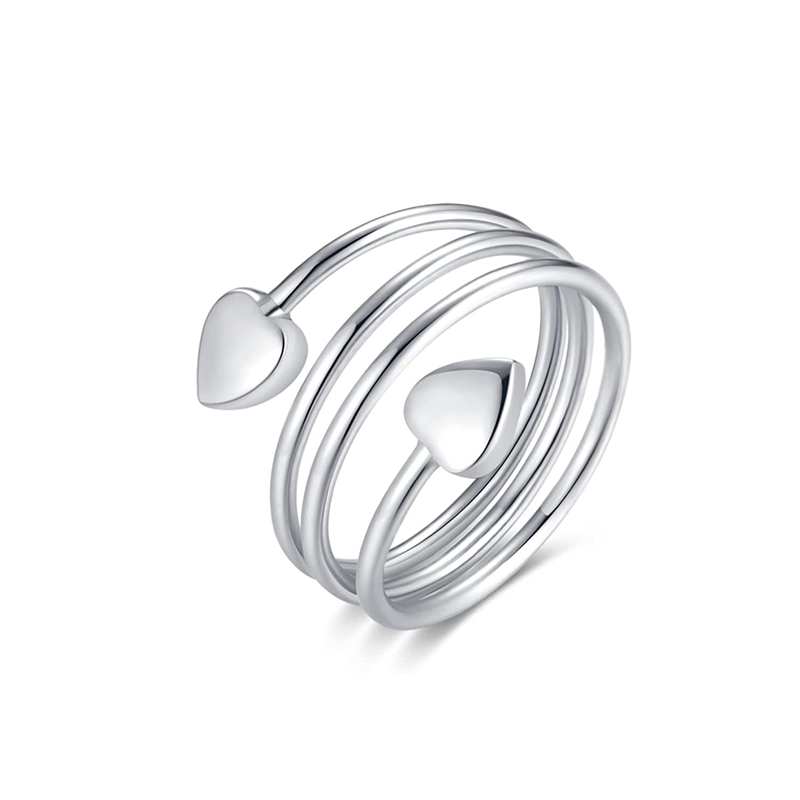 💞Valentine's Day Special Offer!✨Adjustable Spiral Heart Copper Ring💓💍