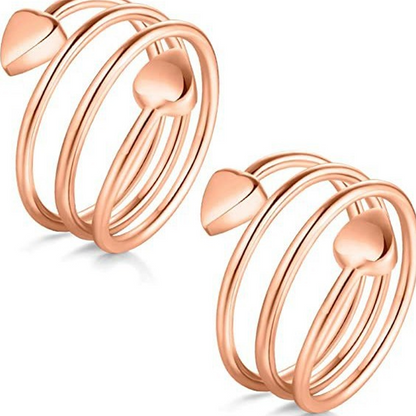 💞Valentine's Day Special Offer!✨Adjustable Spiral Heart Copper Ring💓💍
