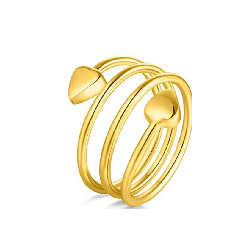 💞Valentine's Day Special Offer!✨Adjustable Spiral Heart Copper Ring💓💍