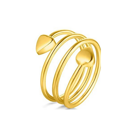 💞Valentine's Day Special Offer!✨Adjustable Spiral Heart Copper Ring💓💍
