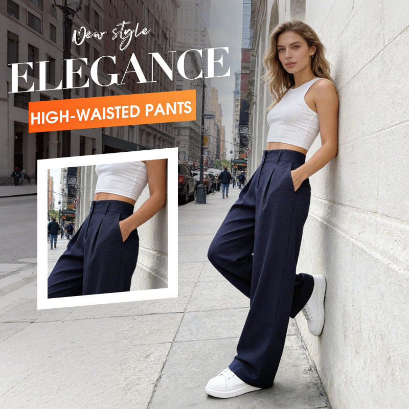 🏆2026 New Style 49% OFF💝Women's High Waisted Straight Leg Work Trousers with Side Pockets -✨Smart & Casual Look for Office and Beyond