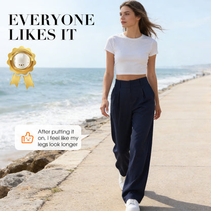 🏆2026 New Style 49% OFF💝Women's High Waisted Straight Leg Work Trousers with Side Pockets -✨Smart & Casual Look for Office and Beyond