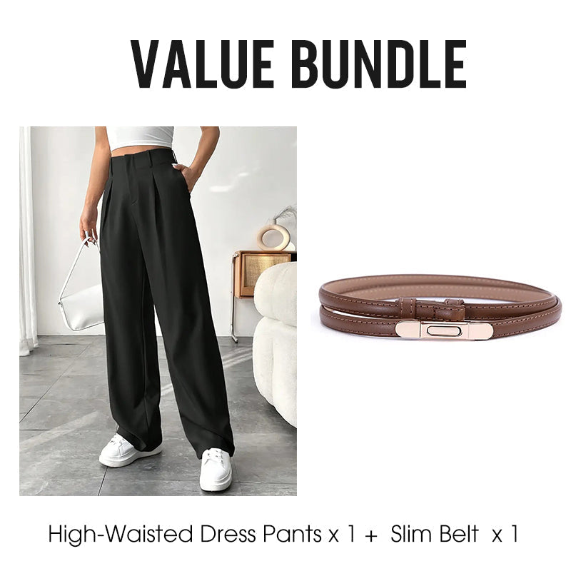 🏆2026 New Style 49% OFF💝Women's High Waisted Straight Leg Work Trousers with Side Pockets -✨Smart & Casual Look for Office and Beyond
