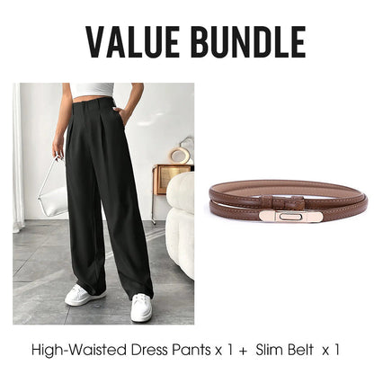 🏆2026 New Style 49% OFF💝Women's High Waisted Straight Leg Work Trousers with Side Pockets -✨Smart & Casual Look for Office and Beyond