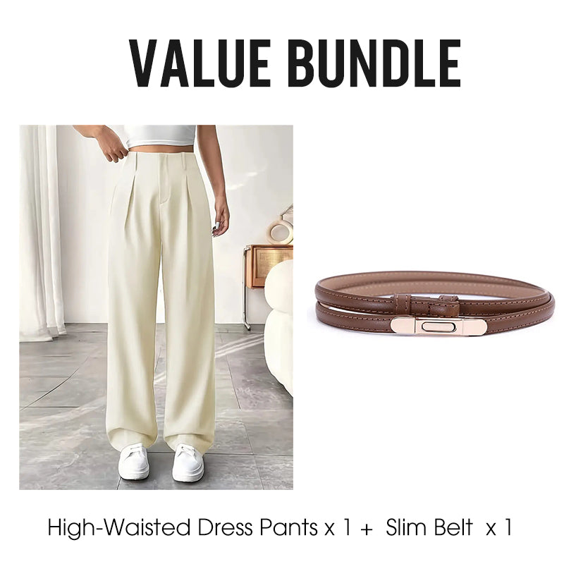 🏆2026 New Style 49% OFF💝Women's High Waisted Straight Leg Work Trousers with Side Pockets -✨Smart & Casual Look for Office and Beyond