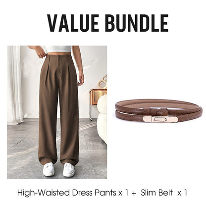 🏆2026 New Style 49% OFF💝Women's High Waisted Straight Leg Work Trousers with Side Pockets -✨Smart & Casual Look for Office and Beyond