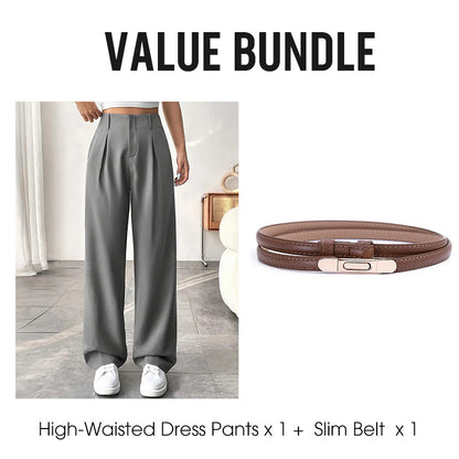 🏆2026 New Style 49% OFF💝Women's High Waisted Straight Leg Work Trousers with Side Pockets -✨Smart & Casual Look for Office and Beyond