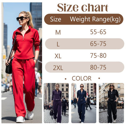 🎁2026 New Arrivals 40% OFF💥Women's Half-Zip Casual Tracksuit Set