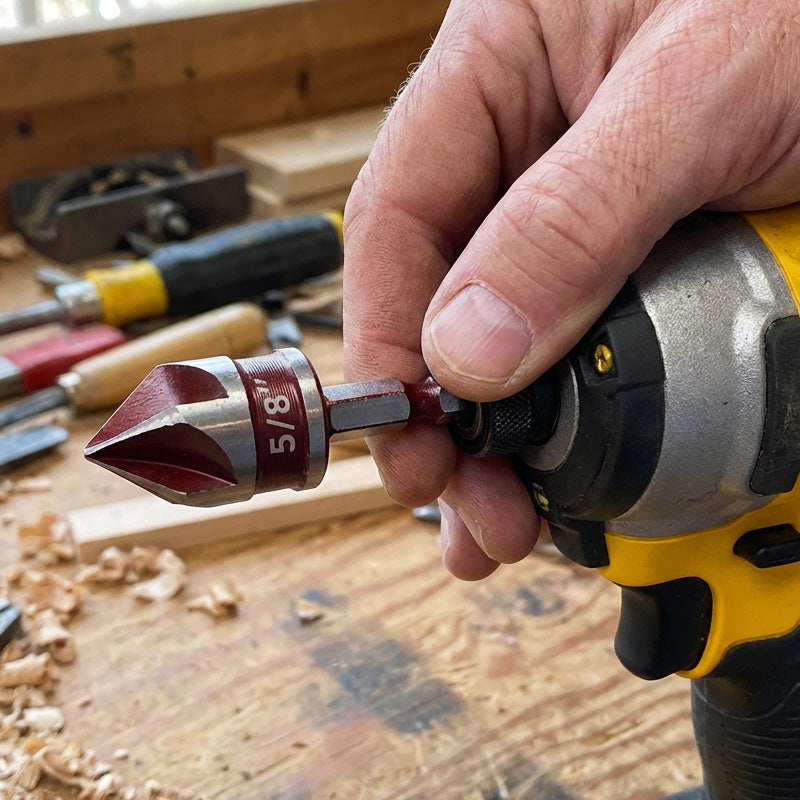 🛠️ 49% OFF NOW! 🔩 Countersink Drill Bit Set for Woodworking (5PCS/3PCS) – Clean Flush Holes, Durable & Time-Saving ⚙️