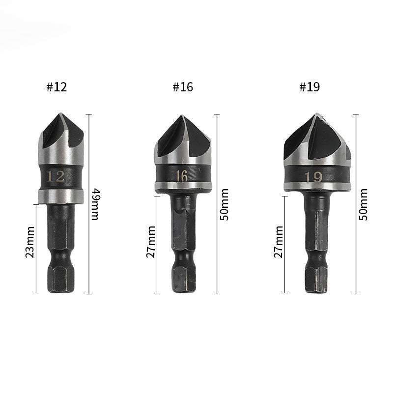 🛠️ 49% OFF NOW! 🔩 Countersink Drill Bit Set for Woodworking (5PCS/3PCS) – Clean Flush Holes, Durable & Time-Saving ⚙️