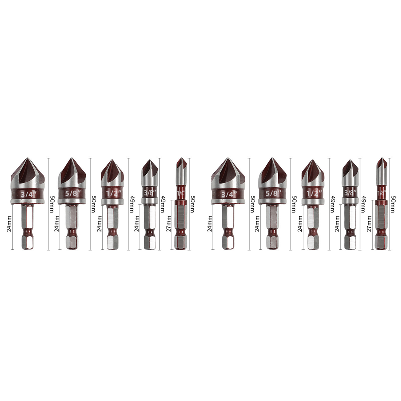🛠️ 49% OFF NOW! 🔩 Countersink Drill Bit Set for Woodworking (5PCS/3PCS) – Clean Flush Holes, Durable & Time-Saving ⚙️
