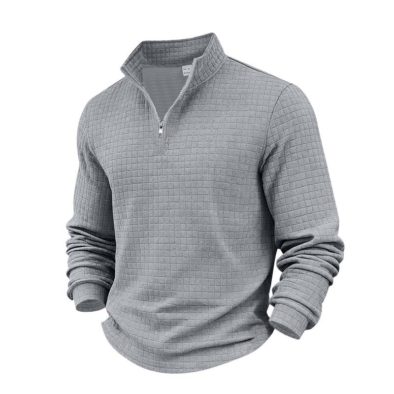🤩49% Off!!👕Men's Quarter-Zip Jacquard Pullover Sweatshirt🌟