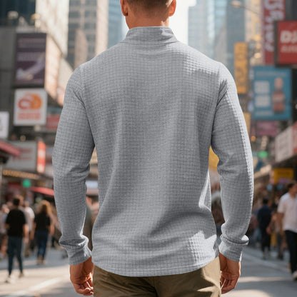 🤩49% Off!!👕Men's Quarter-Zip Jacquard Pullover Sweatshirt🌟