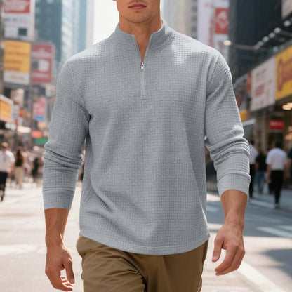🤩49% Off!!👕Men's Quarter-Zip Jacquard Pullover Sweatshirt🌟