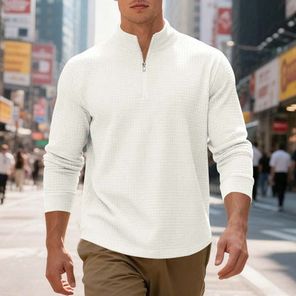 🤩49% Off!!👕Men's Quarter-Zip Jacquard Pullover Sweatshirt🌟