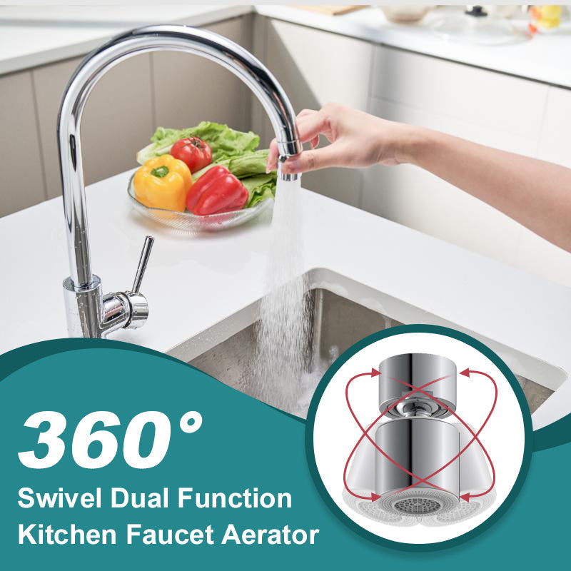 🔥Limited-time offer now on sale💧360° Swivel Dual Function Kitchen Faucet Aerator✨