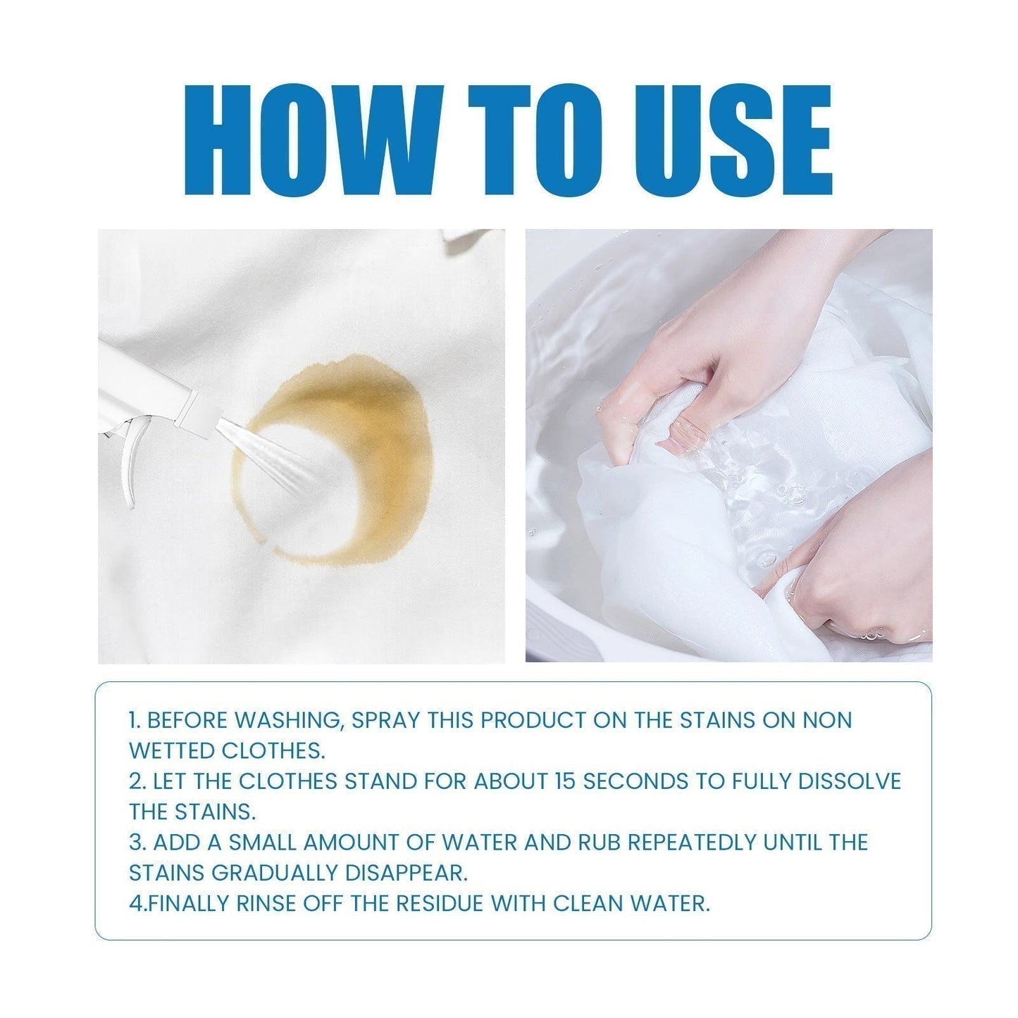 🥳2026 HOT SALE🥳💞50K+ SOLD!🧺🍷60% OFF! Laundry Spot & Stain Remover – Save your favourite clothes from stains! No rubbing, just spray & go. Works on tea, grass, gravy & more. A true laundry hero. 💷👕