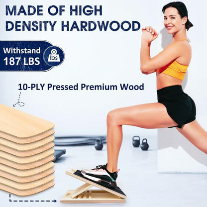 🔈🔈40% OFF🏃‍Adjustable Wooden Slant Board for Calf Stretching