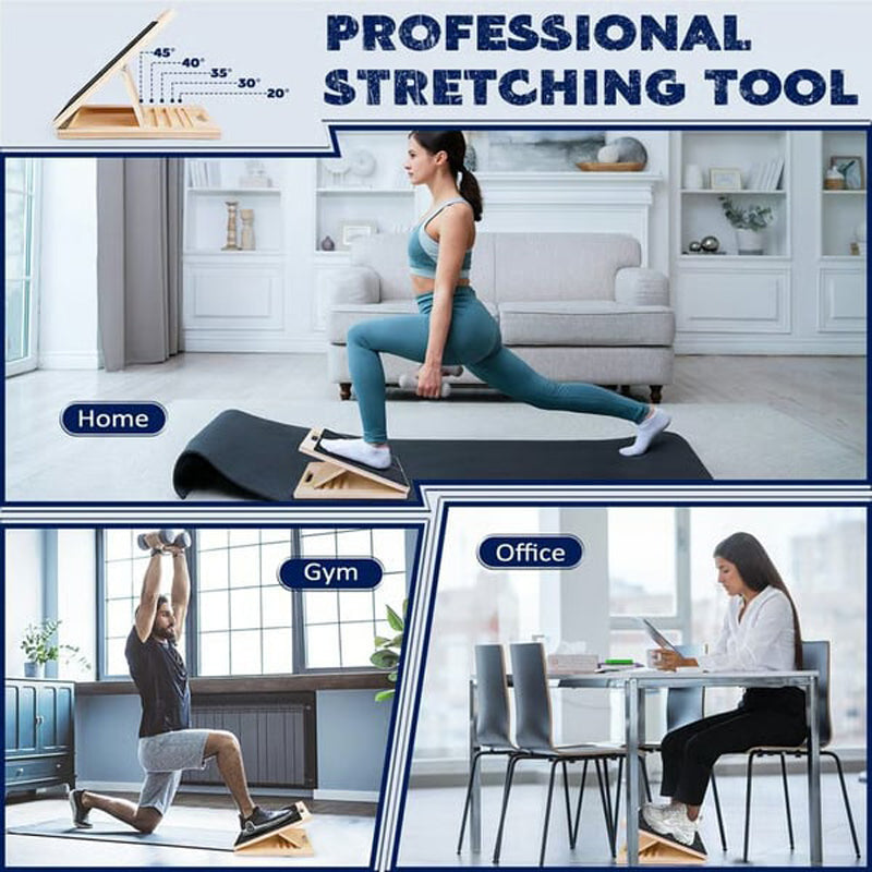 🔈🔈40% OFF🏃‍Adjustable Wooden Slant Board for Calf Stretching