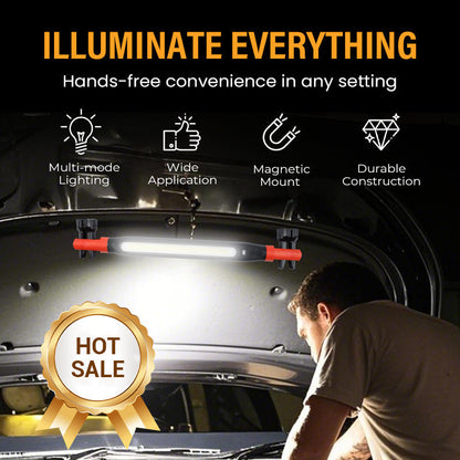 📢📢40% OFF !! ⏰3000LM LED Work Light – Magnetic + hook, 5200mAh battery, 360° rotation. Type‑C fast charge. Bright as day anywhere! 🔋✨