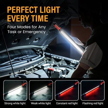 📢📢40% OFF !! ⏰3000LM LED Work Light – Magnetic + hook, 5200mAh battery, 360° rotation. Type‑C fast charge. Bright as day anywhere! 🔋✨