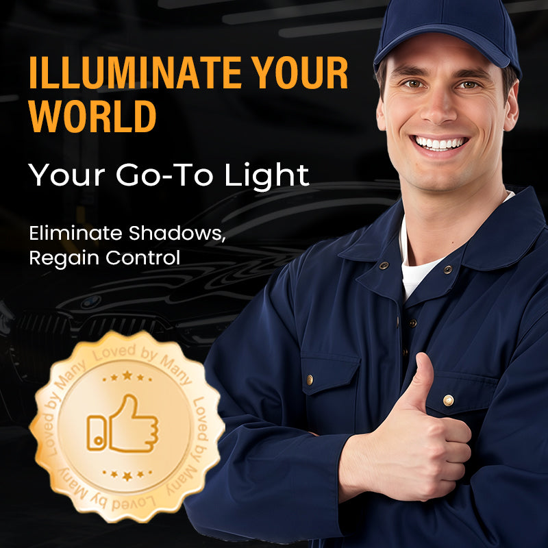 📢📢40% OFF !! ⏰3000LM LED Work Light – Magnetic + hook, 5200mAh battery, 360° rotation. Type‑C fast charge. Bright as day anywhere! 🔋✨