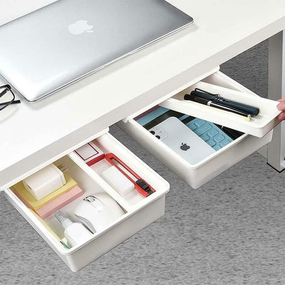 🔥46% OFF!✨ Hidden Under-Desk Drawer: Stick it on and hide it away—your desk instantly tidies up! 🗂️