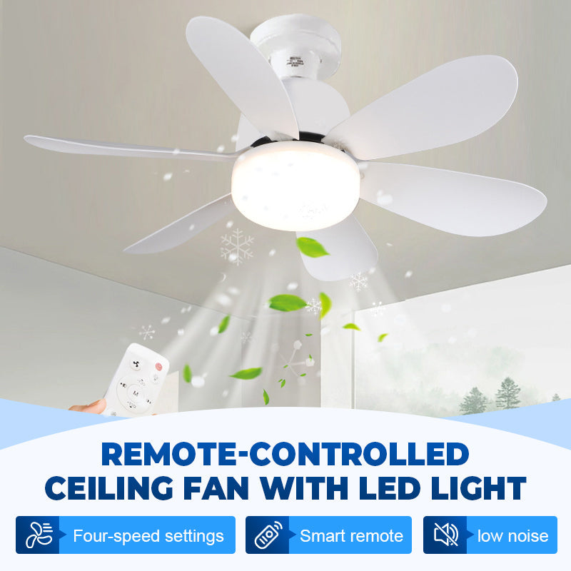 🏆LAST DAY SALE 49% OFF🔥SmartBreez™ LED Ceiling Fan Light – 20.5” Ultra-Quiet with Remote 🎯 | E27 + FREE B22 Adapter 🔌 | For Bedroom 😴, Kitchen 👩‍🍳 & Garage 🛠️ – UK Ready!