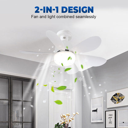🏆LAST DAY SALE 49% OFF🔥SmartBreez™ LED Ceiling Fan Light – 20.5” Ultra-Quiet with Remote 🎯 | E27 + FREE B22 Adapter 🔌 | For Bedroom 😴, Kitchen 👩‍🍳 & Garage 🛠️ – UK Ready!