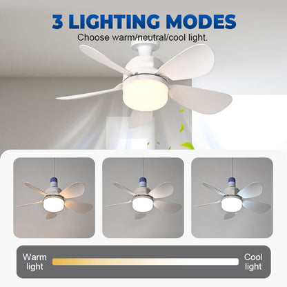🏆LAST DAY SALE 49% OFF🔥SmartBreez™ LED Ceiling Fan Light – 20.5” Ultra-Quiet with Remote 🎯 | E27 + FREE B22 Adapter 🔌 | For Bedroom 😴, Kitchen 👩‍🍳 & Garage 🛠️ – UK Ready!