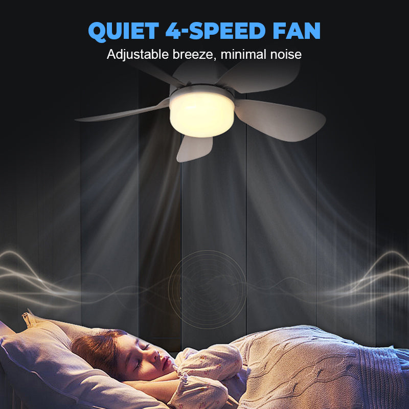 🏆LAST DAY SALE 49% OFF🔥SmartBreez™ LED Ceiling Fan Light – 20.5” Ultra-Quiet with Remote 🎯 | E27 + FREE B22 Adapter 🔌 | For Bedroom 😴, Kitchen 👩‍🍳 & Garage 🛠️ – UK Ready!