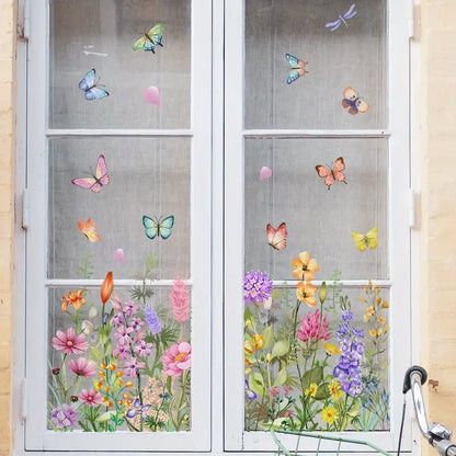 ✨LAST DAY SALE 49% OFF!💐Colorful Floral Bouquet Window Sticker🖼️
