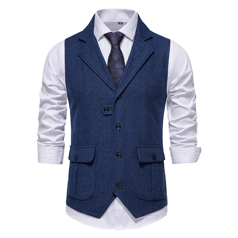 👔Spring Sale 40% Off!⌚Men's Classic Herringbone Tweed Suit Vest