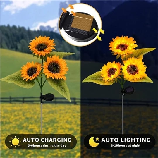 🌻 Realistic & Weatherproof | 2026 Hot Sale Solar Sunflower | IP65 Outdoor Decor ✨【40% OFF】