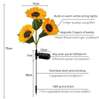 🌻 Realistic & Weatherproof | 2026 Hot Sale Solar Sunflower | IP65 Outdoor Decor ✨【40% OFF】
