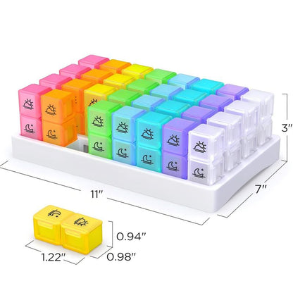 🥳2026 HOT SALE🥳💞50K+ SOLD!🌍✈️ 49% OFF! 4-Week Medication Travel Case – 31-day compartments, easy-open design. Ideal for seniors, vacations & weekly planning. 📅🔒
