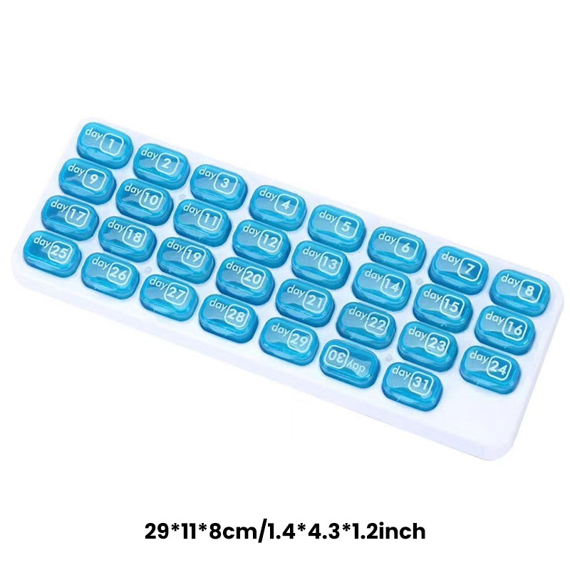 🥳2026 HOT SALE🥳💞50K+ SOLD!🌍✈️ 49% OFF! 4-Week Medication Travel Case – 31-day compartments, easy-open design. Ideal for seniors, vacations & weekly planning. 📅🔒