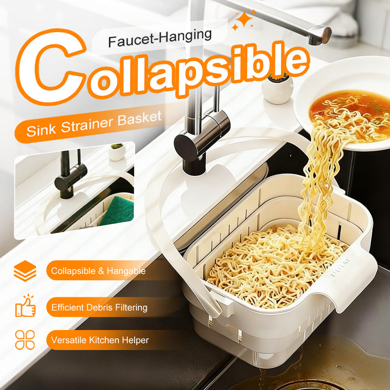 🥦49% OFF!🍅Collapsible Faucet-Hanging Sink Strainer Basket