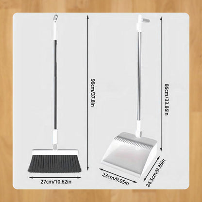🥳2026 HOT SALE🥳💞40% OFF!✨ 💝Stand-Up Dustpan Set with 180° Rotating Broom