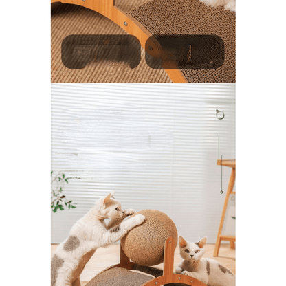 💖49% OFF!🐱Natural Sisal Cat Scratching Ball With Cardboard Pad✨