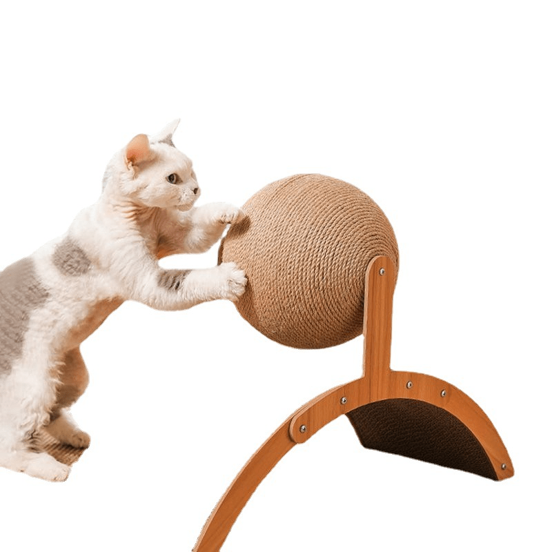 💖49% OFF!🐱Natural Sisal Cat Scratching Ball With Cardboard Pad✨