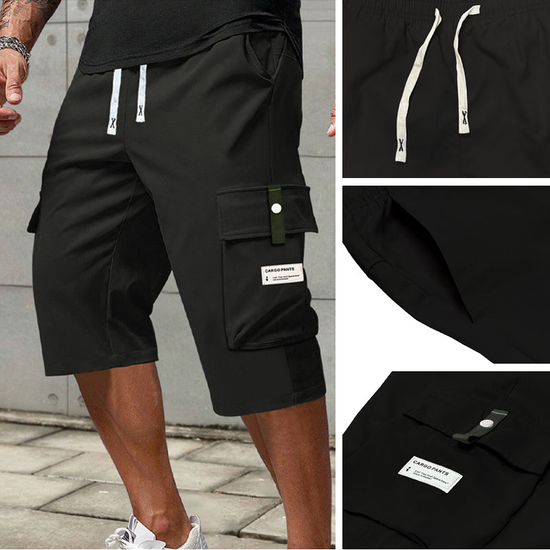 ⏳Limited-time 49% off⏰Men's Casual Drawstring Capri Cargo Pants👖