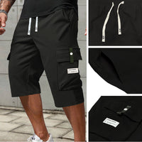 ⏳Limited-time 49% off⏰Men's Casual Drawstring Capri Cargo Pants👖